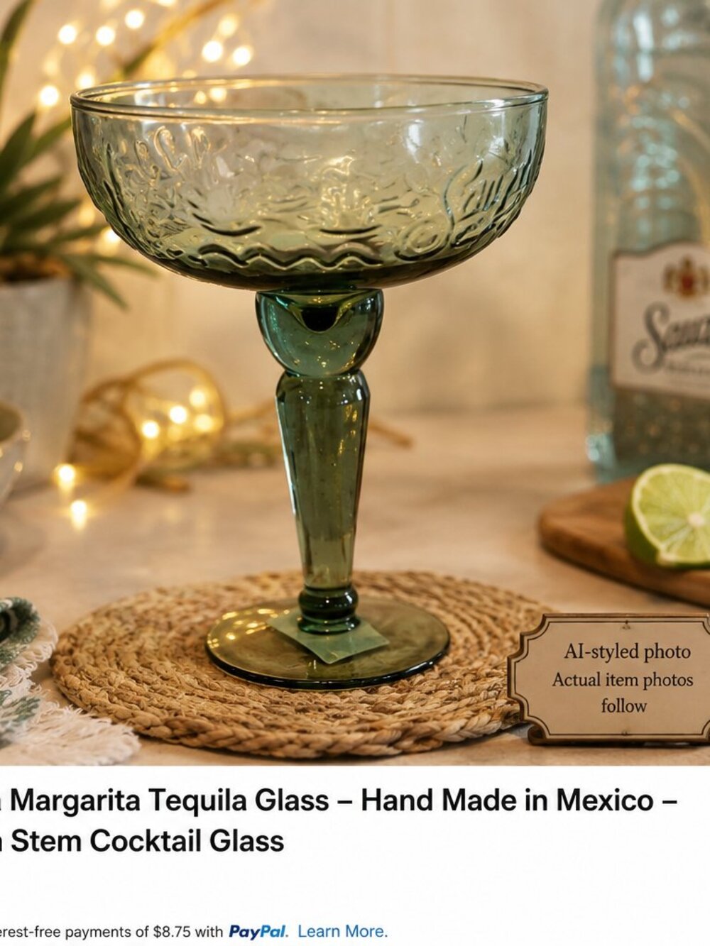 Sauza Marguerita Tequila Glass - great design hand made in mexico